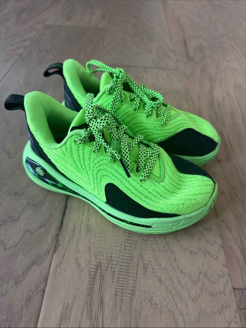 Under Armour Curry Flow 12 PS 'Extraterrestrial' Green Basketball Sneakers 12c